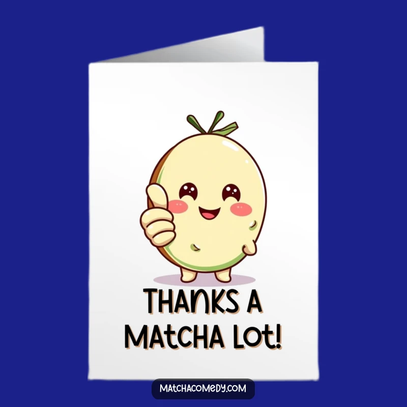 Free Printable Thank You Card: Funny Matcha Cookie Thumbs Up, Heartfelt Downloadable Gift