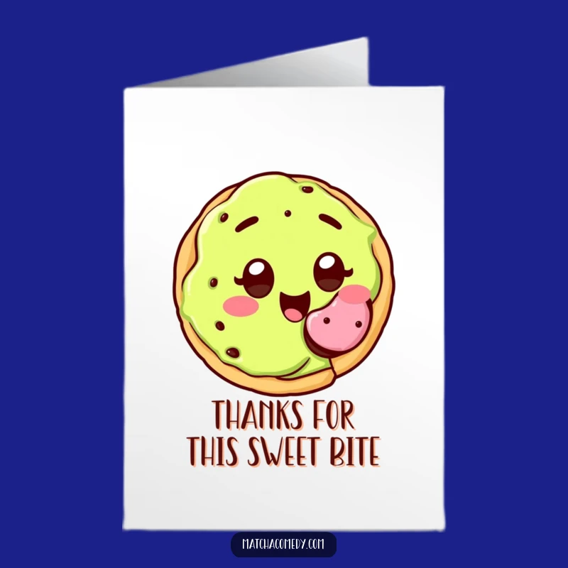 Free Printable Thank You Card: Happy Matcha Cookie Offering, Downloadable Gratitude