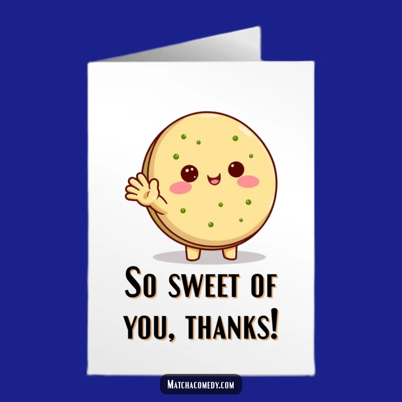 Free Printable Kawaii Matcha Cookie Thank You Card - Friendly Character Downloadable Gift
