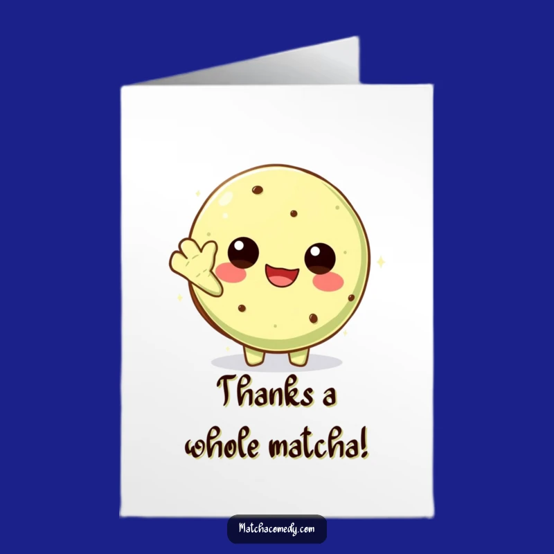 Free Printable Kawaii Matcha Cookie Thank You Card - Grateful Downloadable Greeting