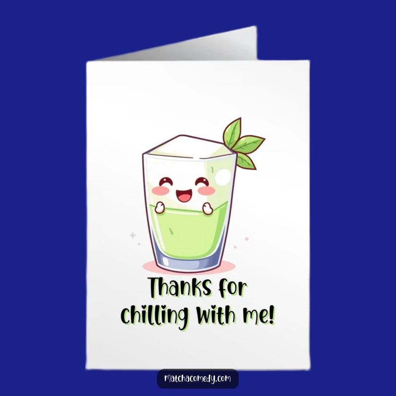 Free Printable Thank You Card: Jumping Matcha Ice Cube - Refreshing DIY!