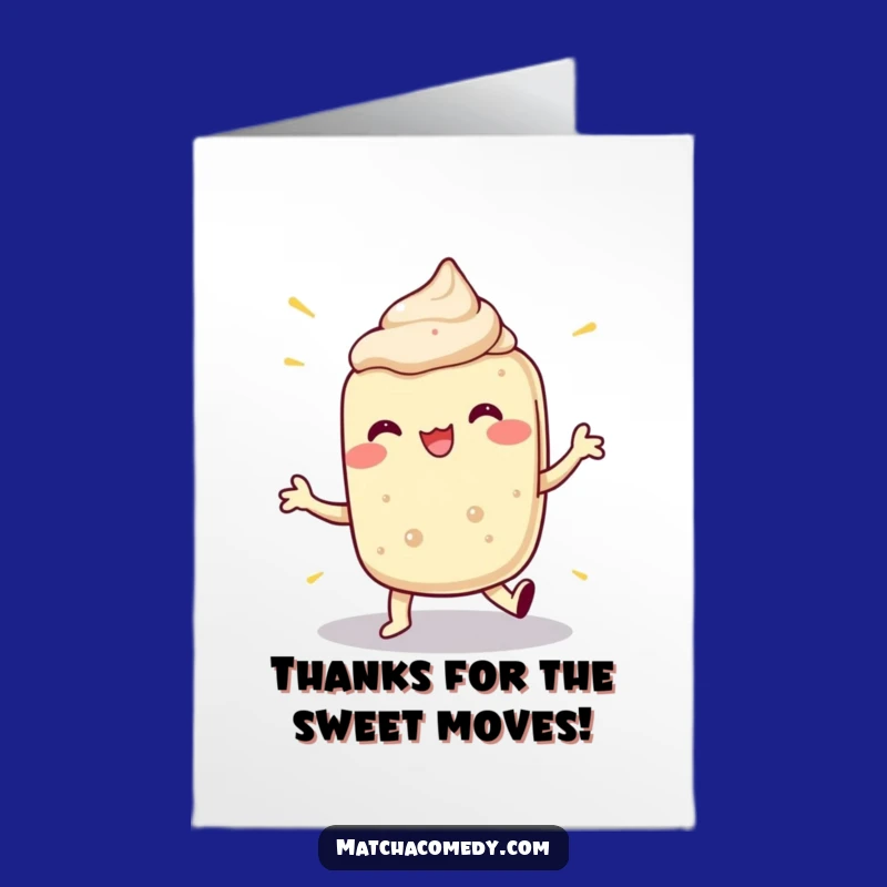Free Printable Funky Matcha Dance Thank You Card - Humorous Downloadable