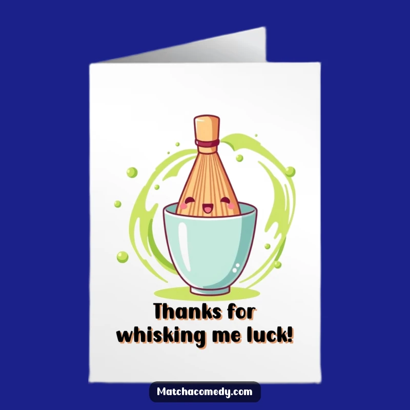 Free Printable Matcha Whisk Thank You Card: Funny DIY Downloadable Gift
