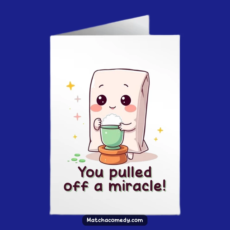 Free Printable Thank You Card: Enchanting Kawaii Matcha Powder Magic