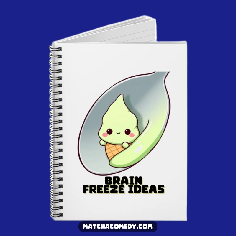 Funny Kawaii Matcha Ice Cream Notebook - Cute Journal for Ideas