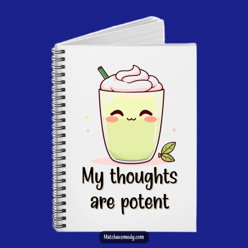 Funny Kawaii Matcha Latte Notebook - Cheeky Smirk, Hilarious Journal Gift for Writers