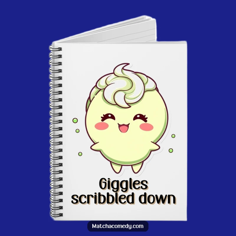 Funny Matcha Giggling Notebook: Frothy Swirl, Perfect for Notes & Gifts!