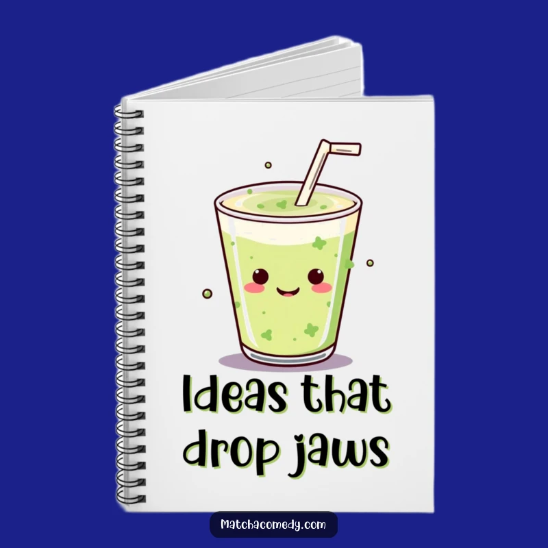 Funny Kawaii Matcha Drink Mic Drop Notebook - Bold Journal for Powerful Ideas