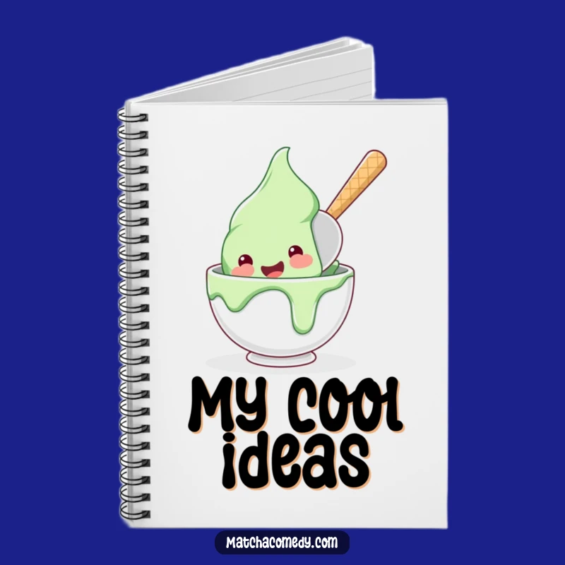 Funny Matcha Ice Cream Dive Notebook: Jot Down Sweet Ideas!