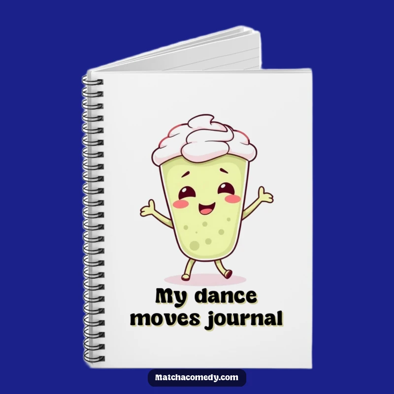 Funny Matcha Latte Dancer Notebook: Giggling Character, Silly Dance, Journal Gift
