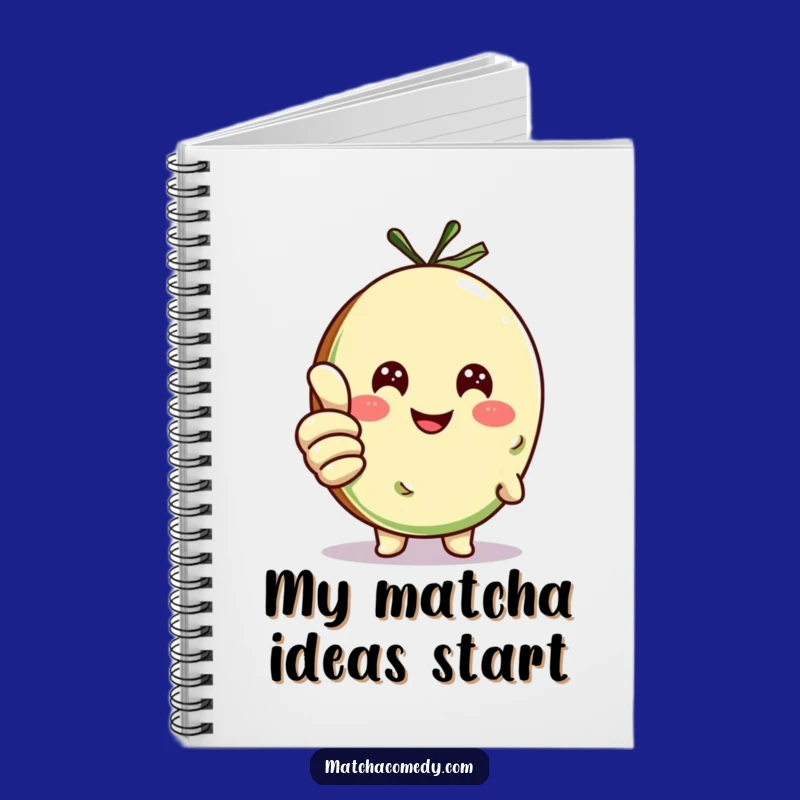 Funny Matcha Cookie Thumbs Up Notebook, Journal Your Thoughts with Humor