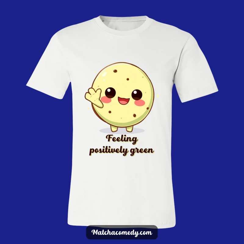 Funny Kawaii Matcha Cookie T-Shirt: Cheerful Wave Design, Ideal Funny Gift for Matcha Lovers