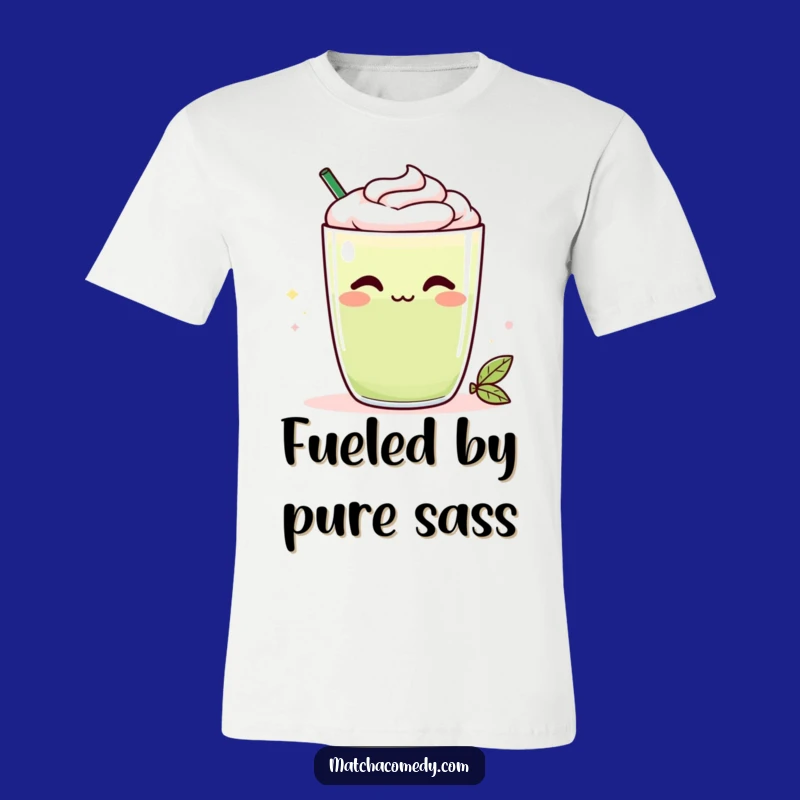 Funny Kawaii Matcha Latte T-Shirt - Cheeky Smirk, Awesome Gift for Latte & Humor Fans