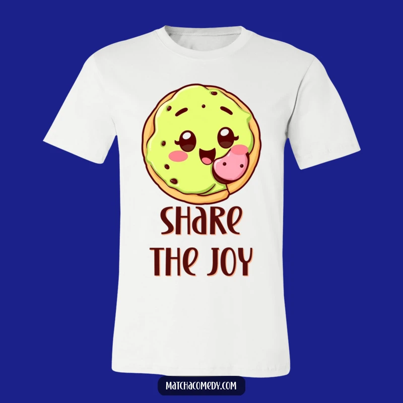 Funny Matcha Cookie T-Shirt: Happy Kawaii Cookie Offering Bite Tee