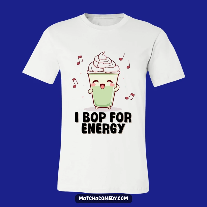 Funny Matcha Latte T-Shirt: Dancing Beat Design, Lively Drink Apparel, Excellent Funny Gift!
