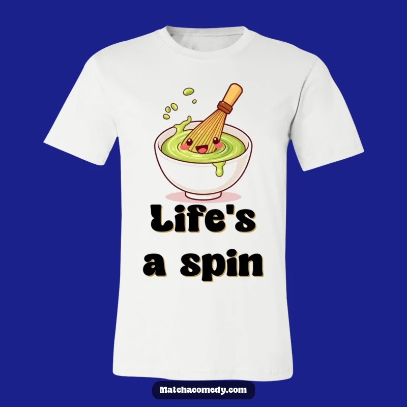 Kawaii Matcha Whisk Spin Funny T-Shirt: Playful Character Tee, Great Gift