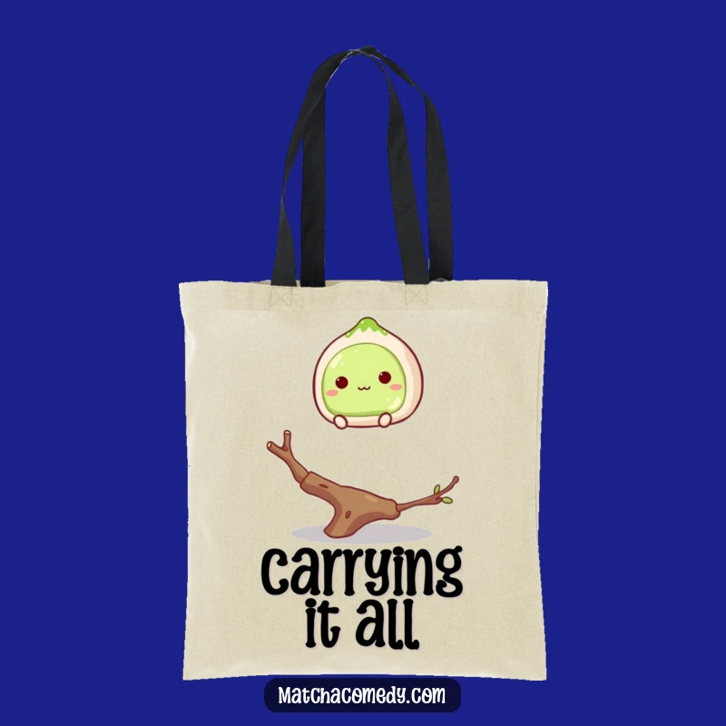 Funny Matcha Mochi Tote Bag: Hilarious Dessert Accessory and Gift for Shoppers