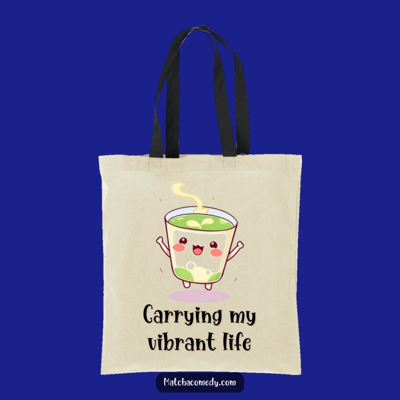 Funny Kawaii Matcha Cup Tote Bag - Carry Your Energy Brightly