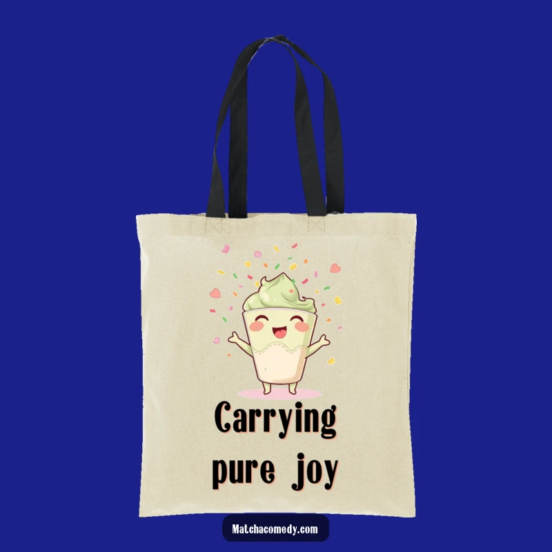 Funny Festive Matcha Tote Bag, Carry Your Celebrations Everywhere