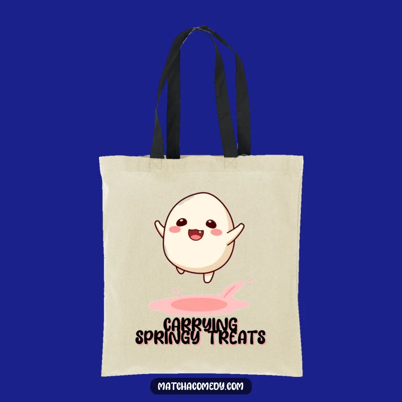 Funny Kawaii Matcha Mochi Leap Tote Bag: Carry Your Joyful Spirit