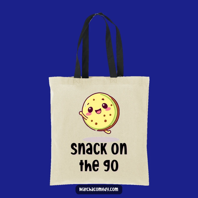 Funny Kawaii Matcha Cookie Tote Bag - Cartwheel Design, Stylish and Funny Gift Accessory