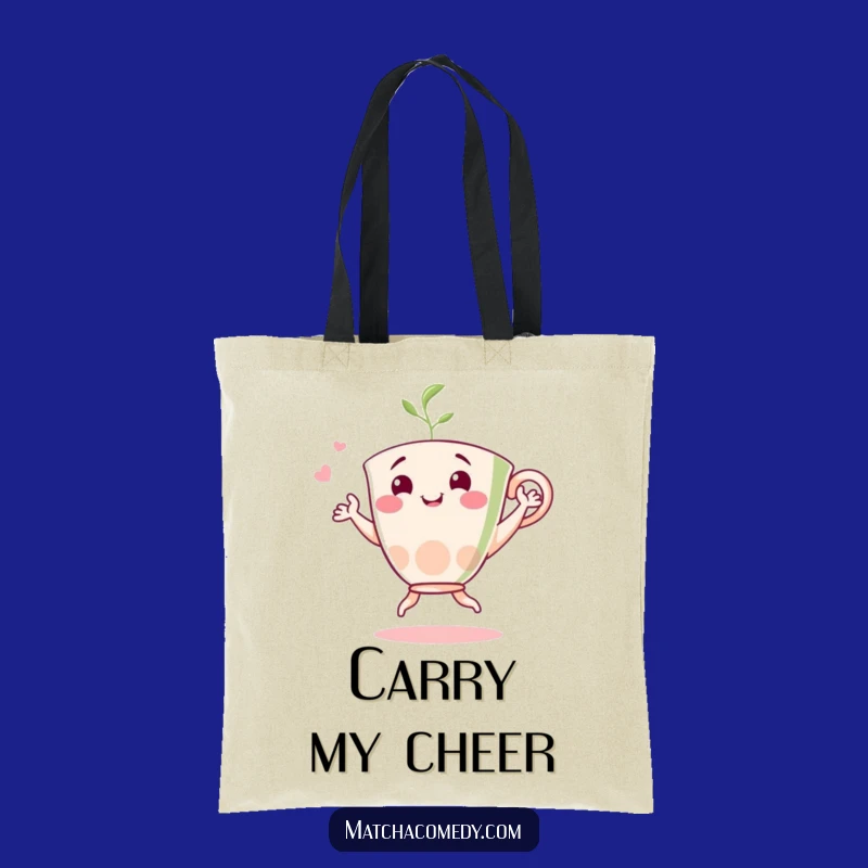 Funny Matcha Dancer Tote Bag: Carry Your Joy with Cheerful Tea Design