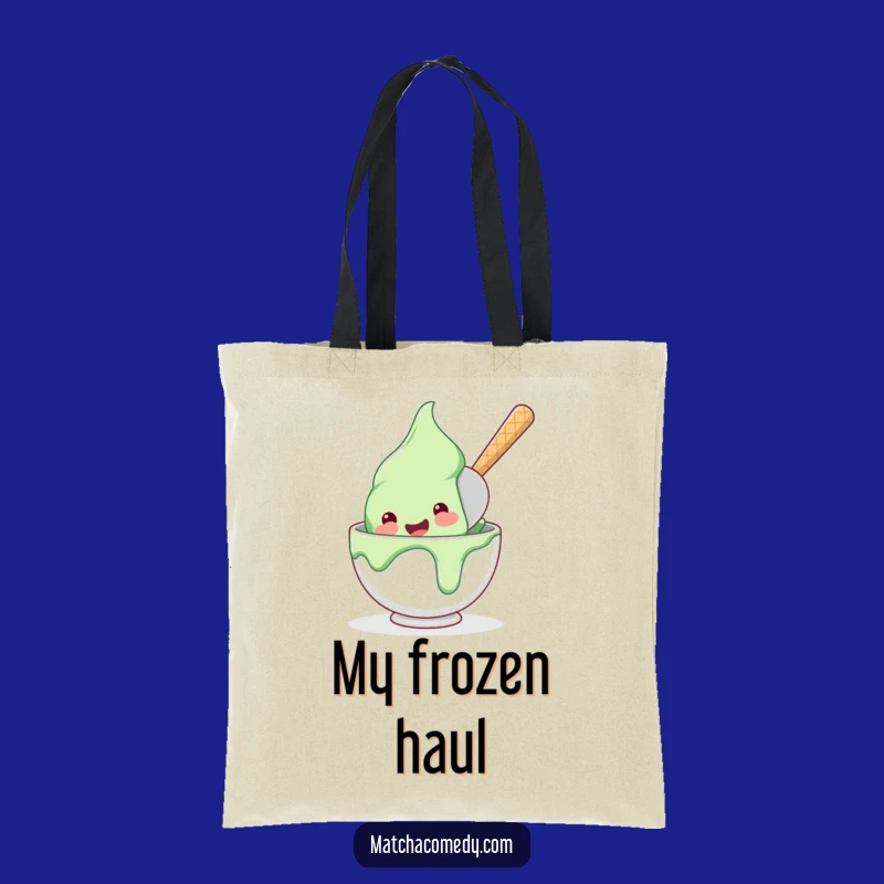 Funny Matcha Ice Cream Dive Tote: Carry Your Sweet Delights!
