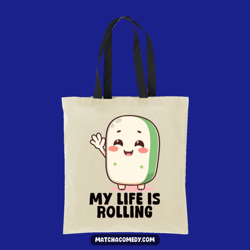 Funny Matcha Roll Wave Tote Bag, Carry Your Fun Hilariously